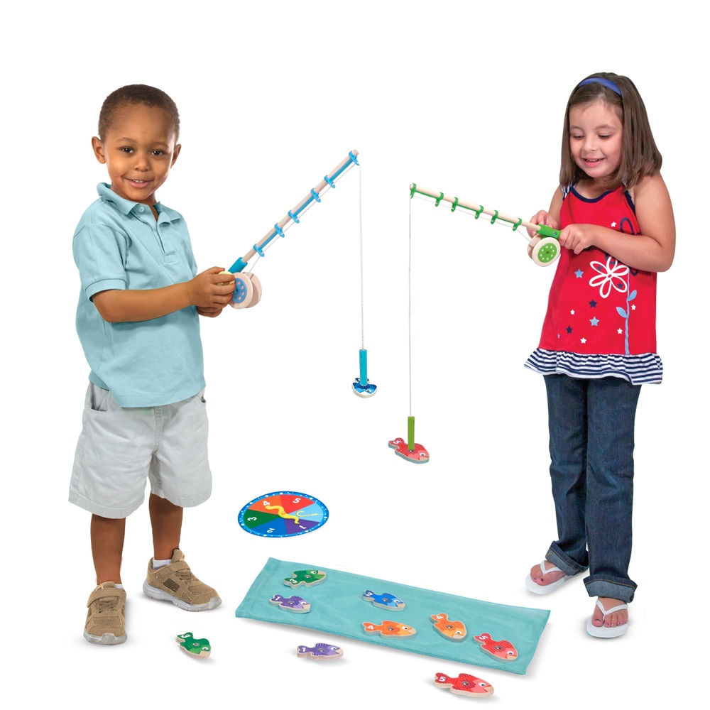 Melissa & Doug Angelspiel aus Holz: Fangen und Zählen