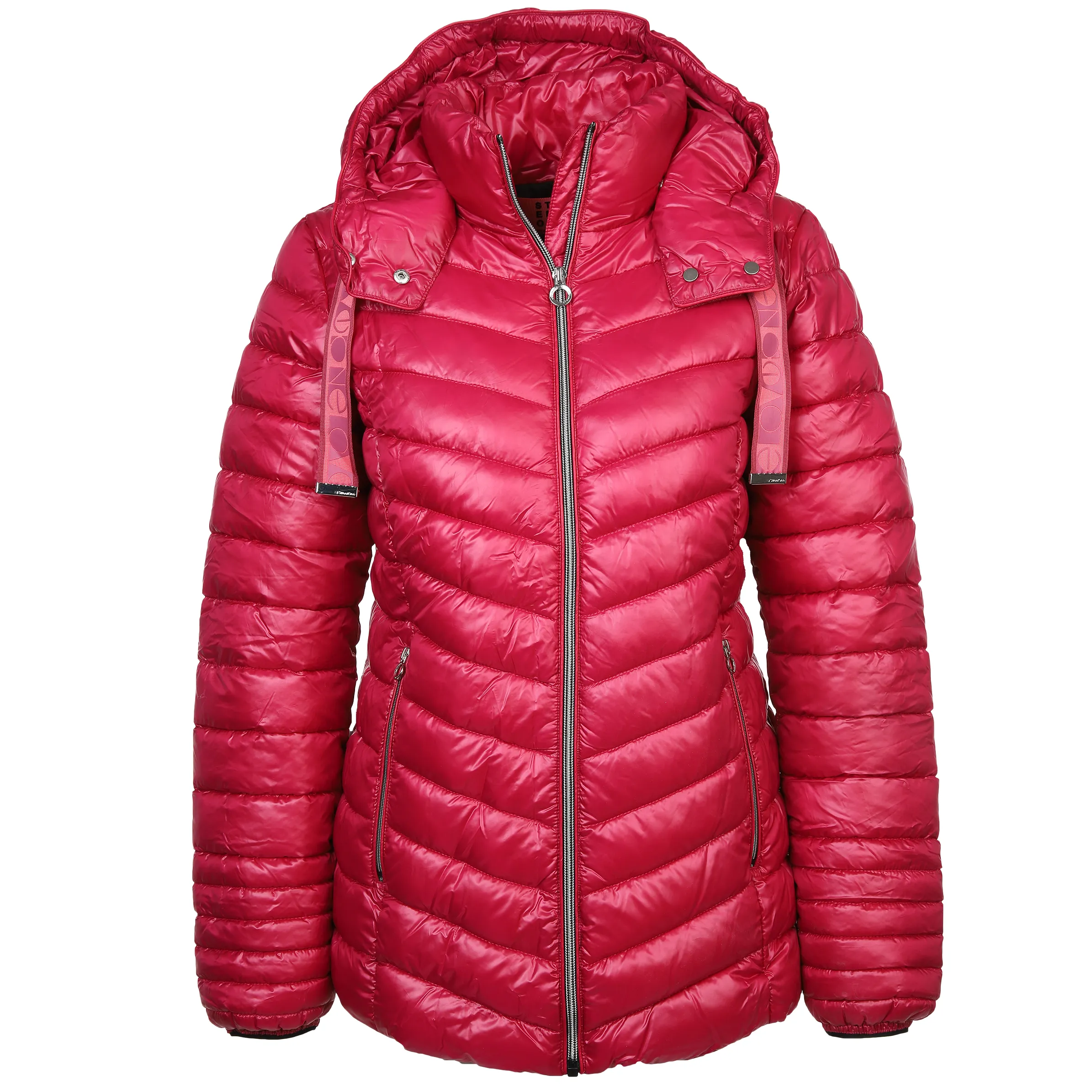 Damen Steppjacke mit abnehmbarer kapuze