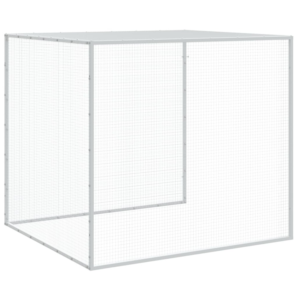 Poulailler avec toit anthracite 203x98x90 cm acier galvanisé