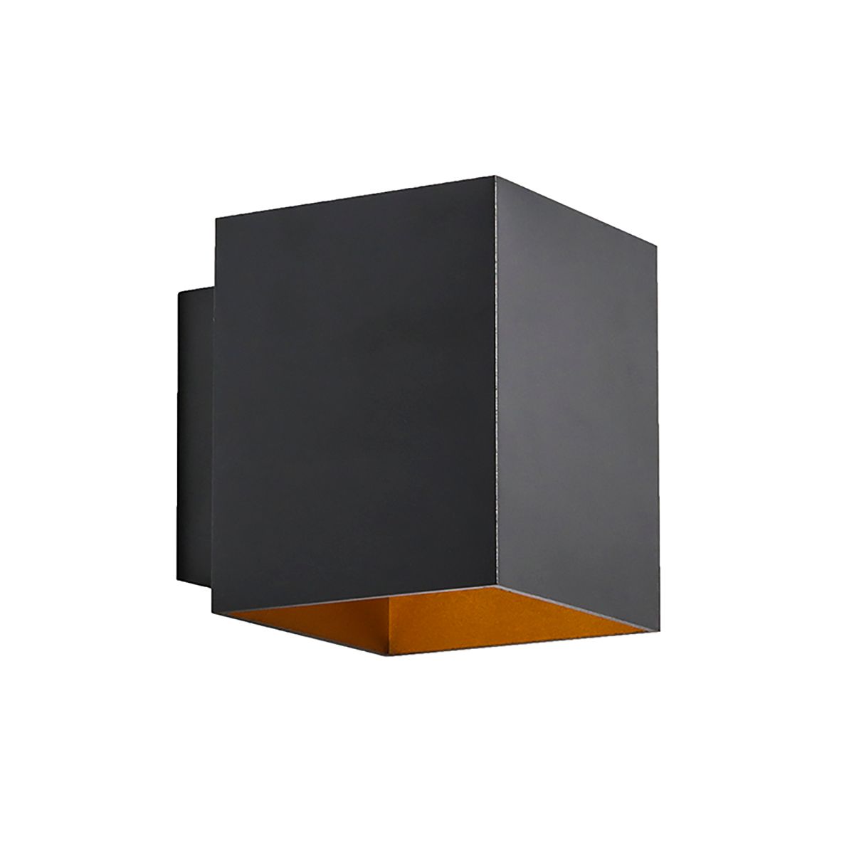 Smart wandlamp zwart en goud vierkant incl. Wifi G9 - Sola