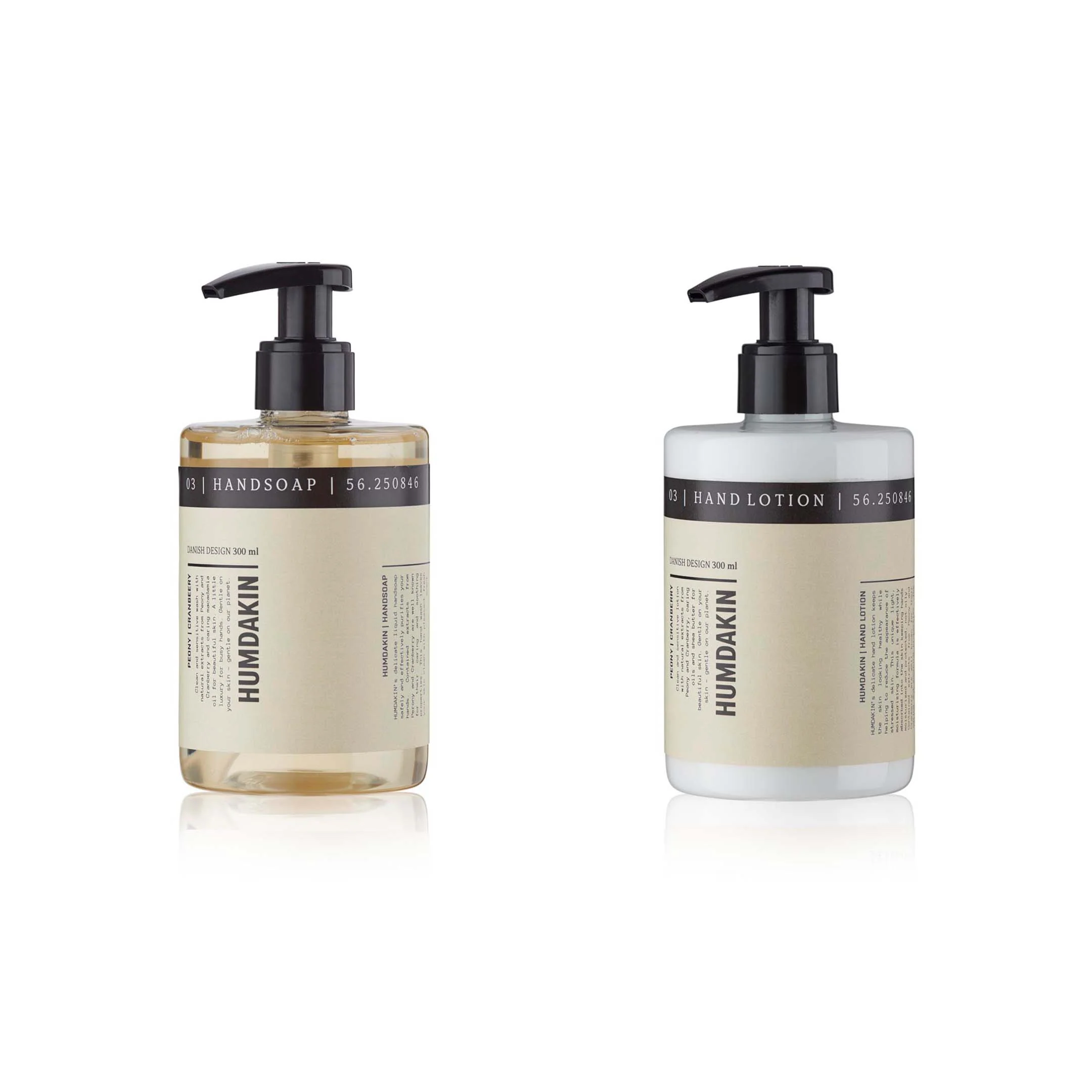 Humdakin  Håndsæbe og lotion, Pæon og Tranebær - 2 x 300 ml.