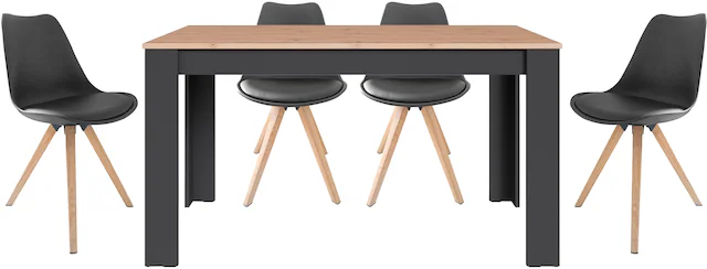 byLIVING Essgruppe »Kira« Set, 5 Stk. tlg. modernes Set mit 4 Stühlen in mehreren Farben und Grössen erhältlich