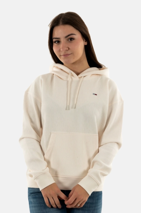 sweat tommy jeans bxy ottoman hood ybh ancient white