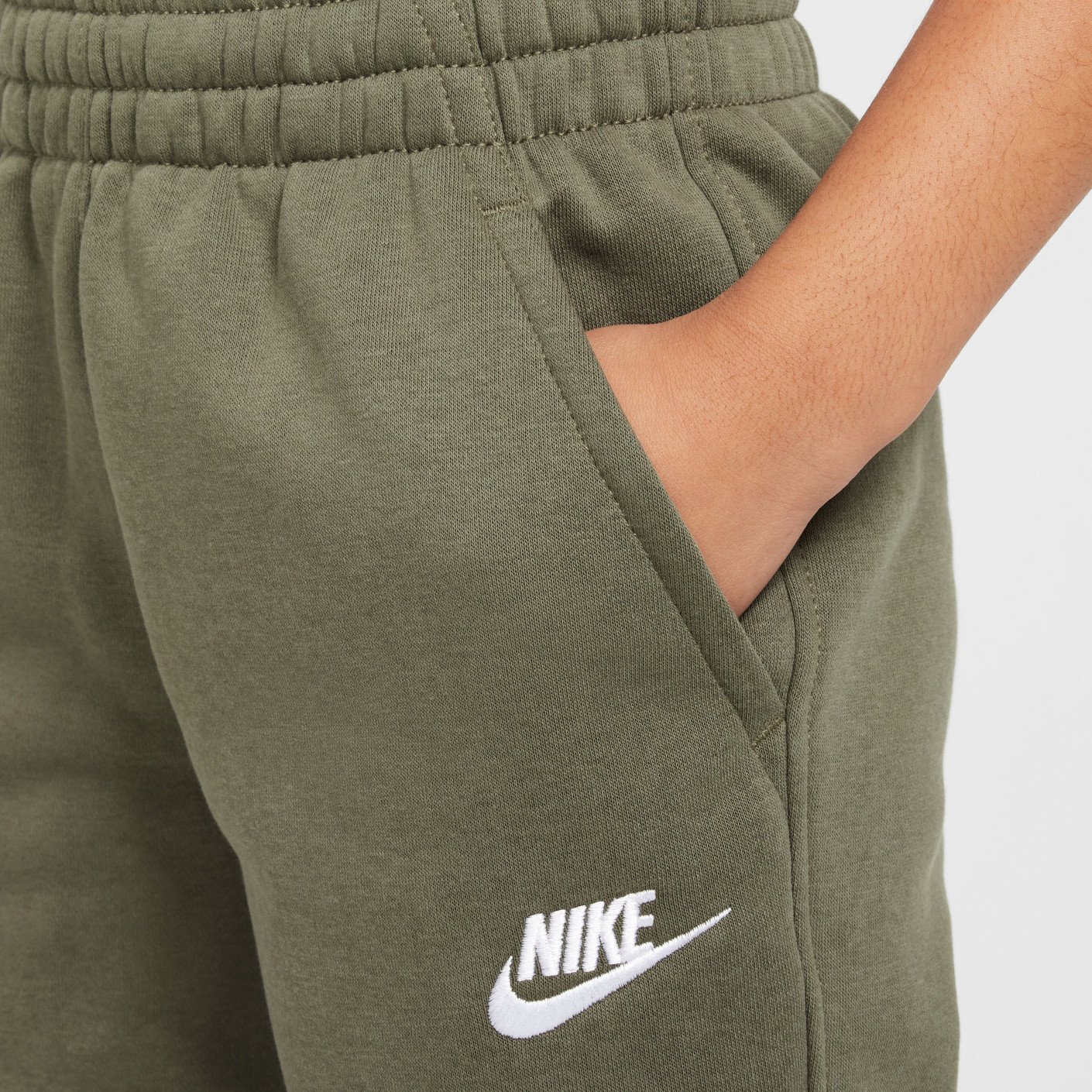 Nike Sportswear Club Fleece Crew Trainingspak Kids Olijfgroen Wit