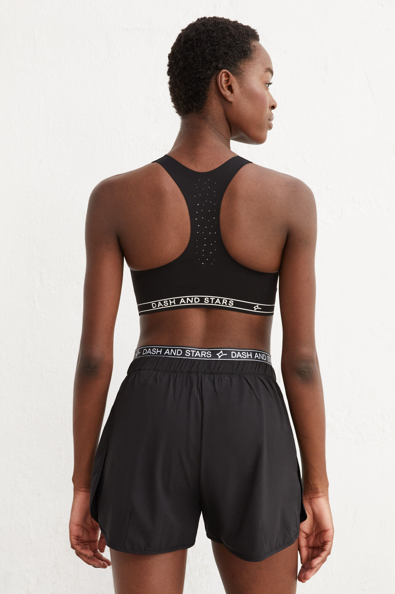 Shorts de malha preta - preto