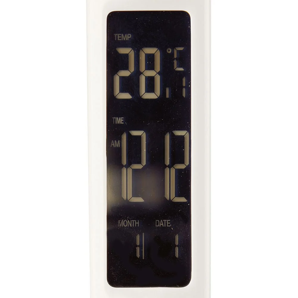 Lampe de bureau multifonction tactile réveil thermomètre blanc