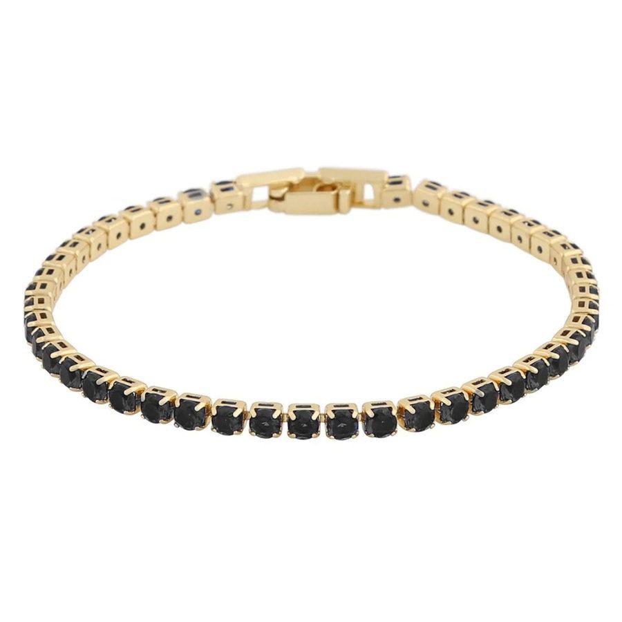 Snö Of Sweden Siri Stone Bracelet Gold/Black 16cm