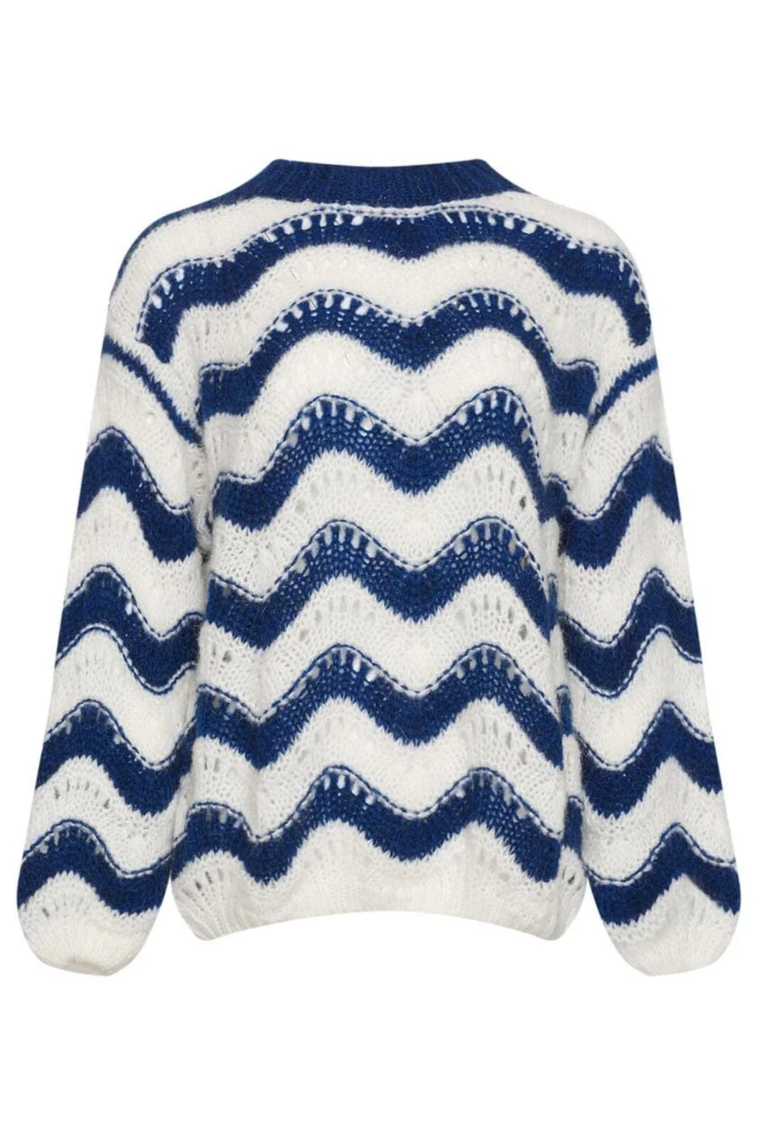 Noella Panama Knit Jumper cream navy mix