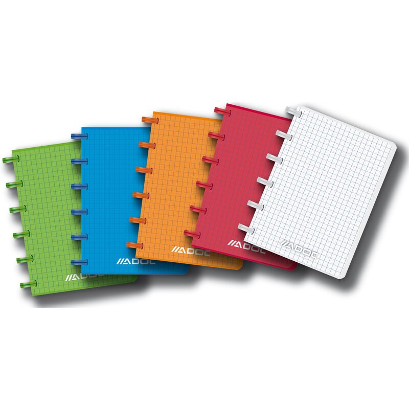 Adoc Spiralheft assortiert, A6, liniert, assortiert