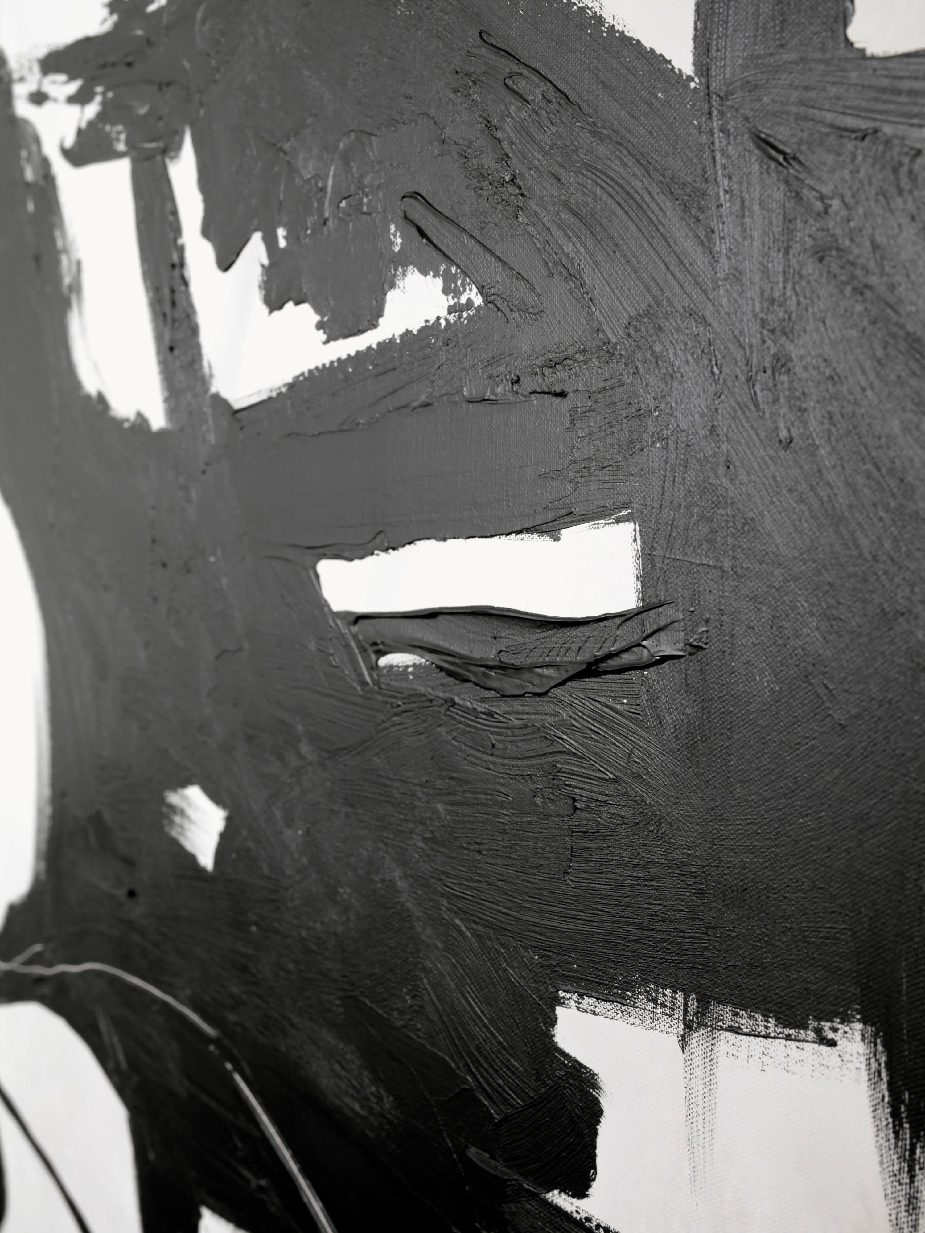 Handgeschilderd ingelijst canvas Playblack