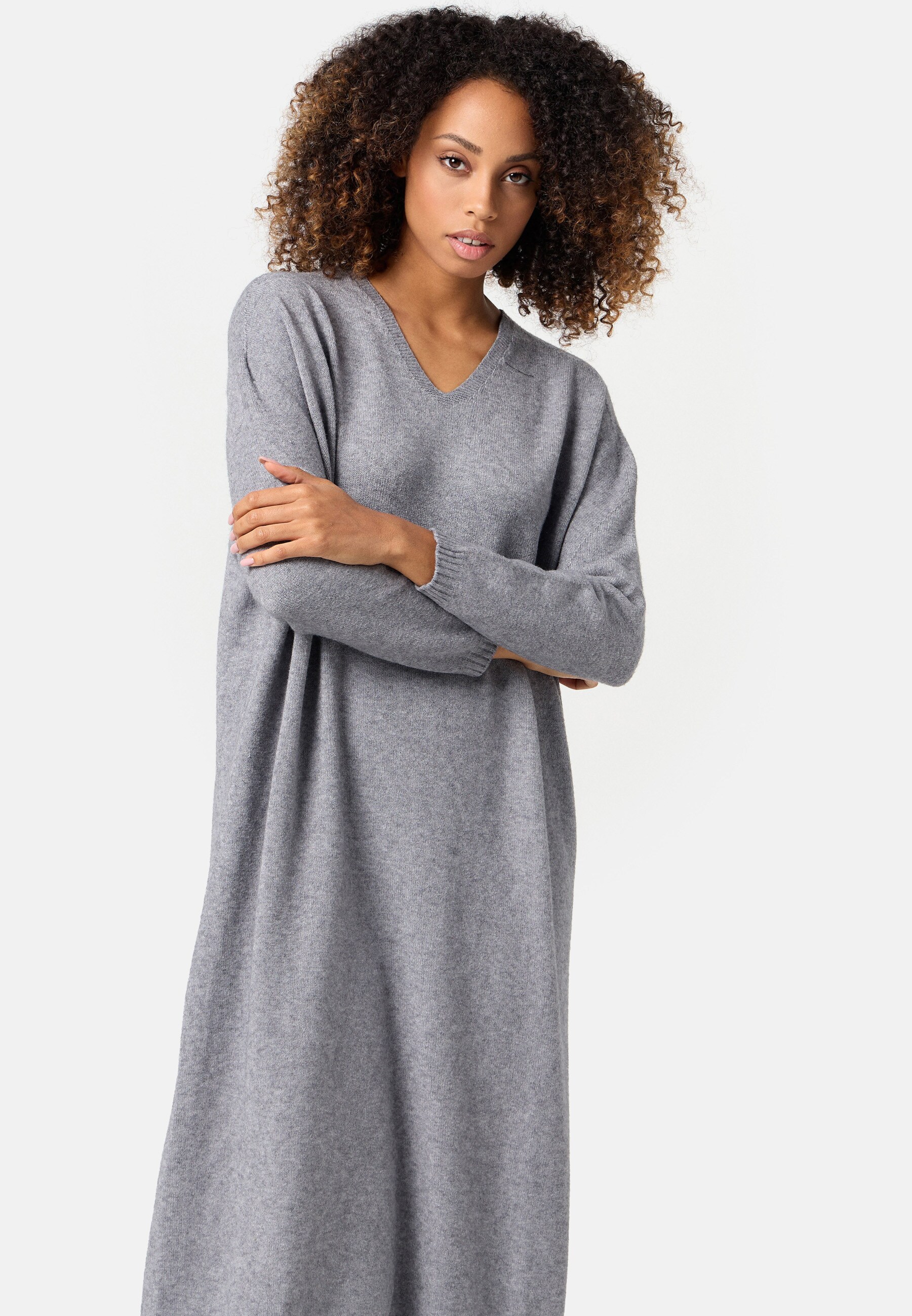 PM SELECTED Damen Elegantes Strickkleid Longpullover in Einheitsgröße PM72