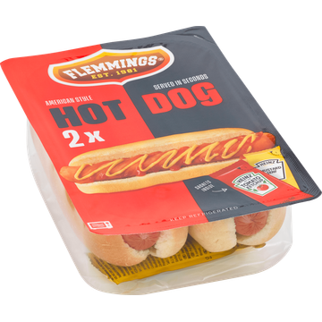 Flemmings American Style Hotdog 2 Stuks 218,5 g