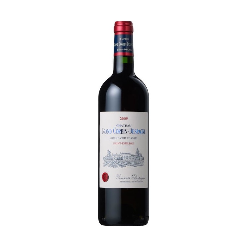 Château GRAND CORBIN DESPAGNE 2009 - Saint-Émilion Grand Cru - Grand Cru Classé - par Caisse bois de 12 bouteilles 75 cl
