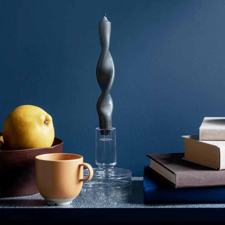 Broste Copenhagen - Twist Kerzen, glänzend linen (2er-Set)