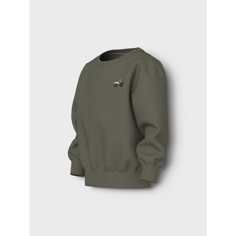 Køb Name It Dusty Olive Tractor Vallen Regular Sweatshirt