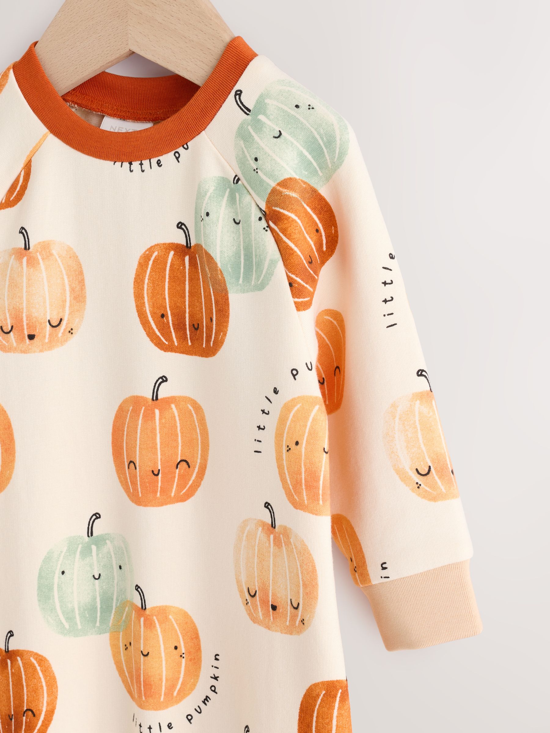 Oranje kleine pompoen - Sweat babyromper (0mnd-2jr)