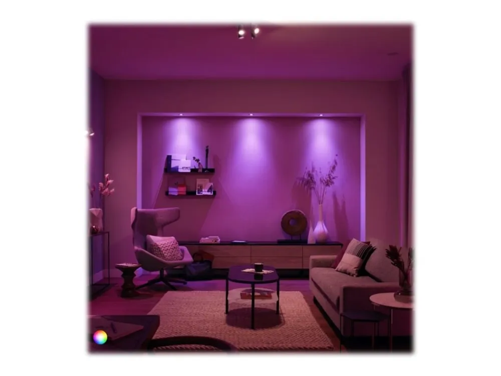 Philips Hue White and Color Ambiance - LED-lyspære - GU10 - 5 W (tilsvarende 35 W) - klasse G - 16 millioner farver - 2000-6500 K (pakke med 3)