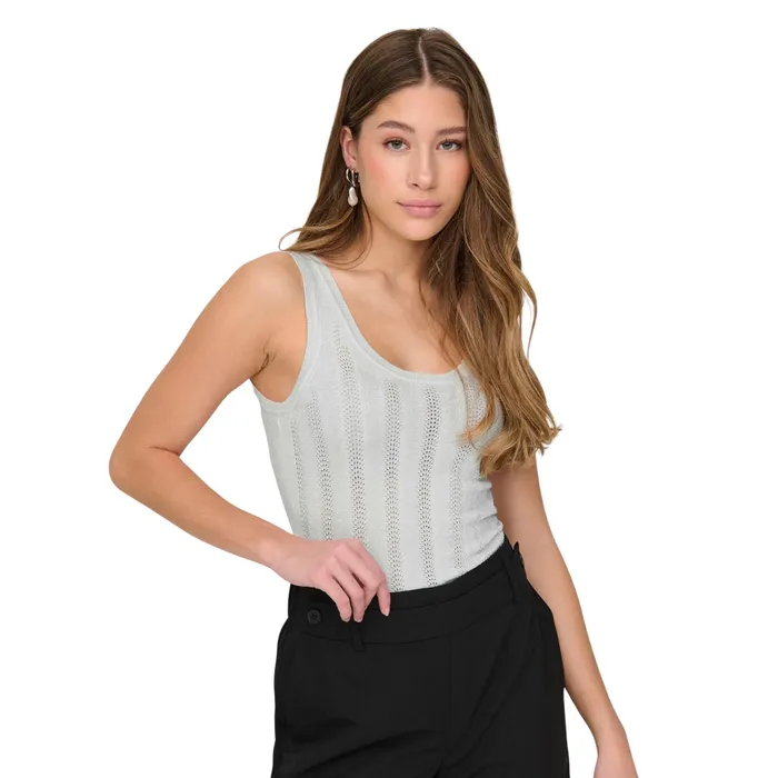 JDY Beauty SL Glitter Structured Knit Tanktop Dames