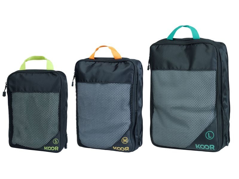 KOOR Kleiderbeutel Set Goora, 4-teilig Packhilfe-Set für Ordnung im Koffer