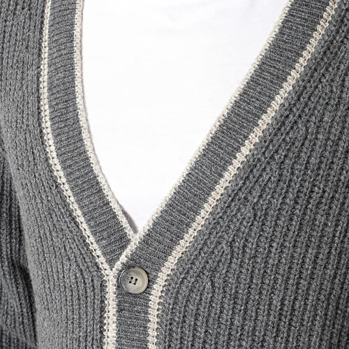 Cardigan Gris Anthracite Chiné
