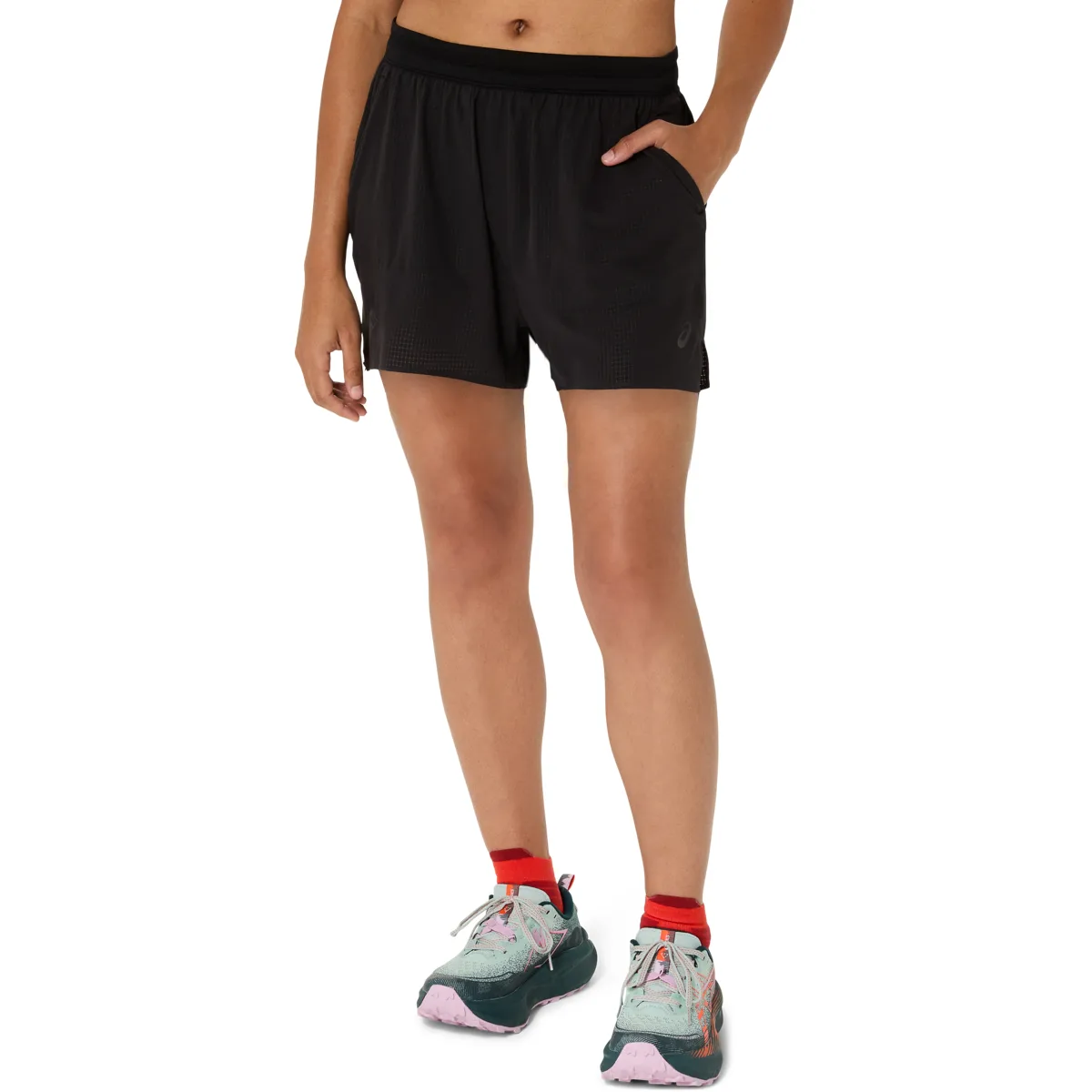 Asics Wms Fujitrail Elite Short Performance Black