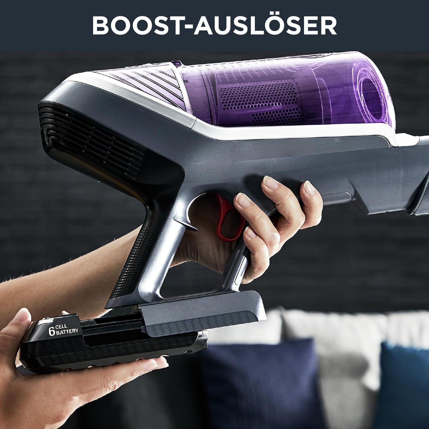 Rowenta X-Force Flex 8.60 Allergy, Akku Staubsauger kabellos, Allergiefilter, Flex-Gelenk, bis 45 min Akku-Laufzeit, Fugendüse, Polsterdüse, Akkusauger mit EasyWash-Filter, 185 Watt, RH9638WO