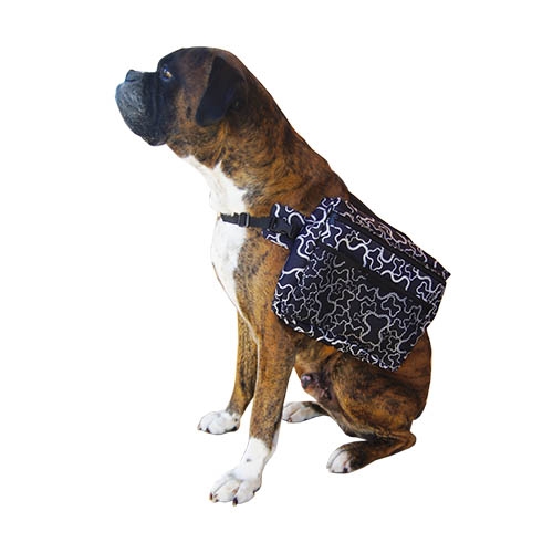 Alforje preto estampado, mochila grande