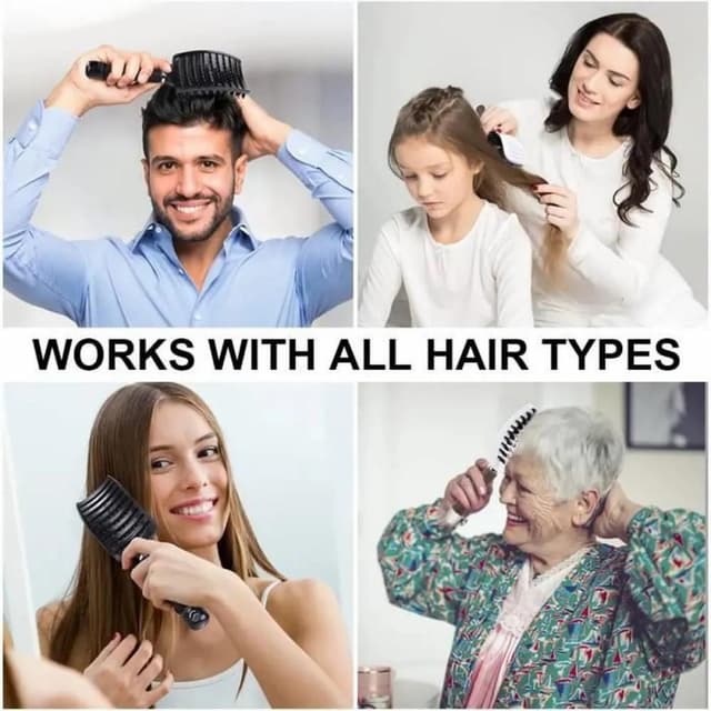 Hårbørste Hovedbundsmassagekamme Hårstyling Vådt tørt krøllet hår