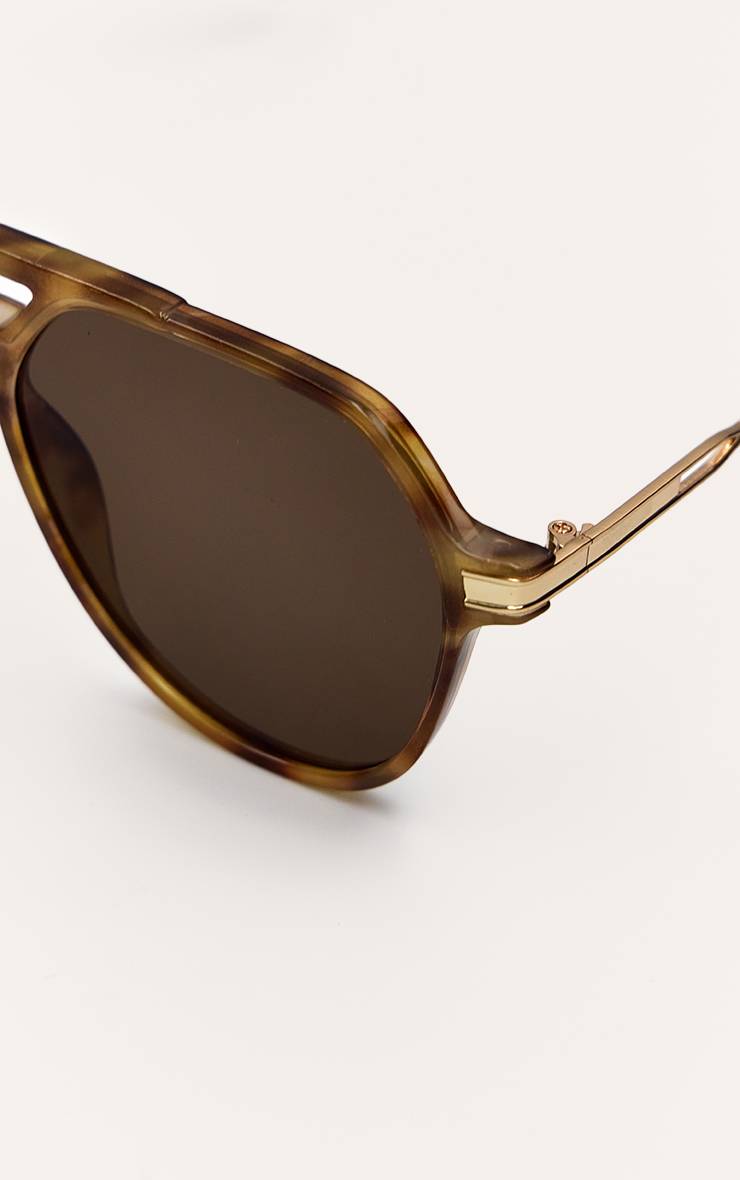 Marron Lunettes De Soleil Aviateur Écaille De Tortue Jeepers Peepers