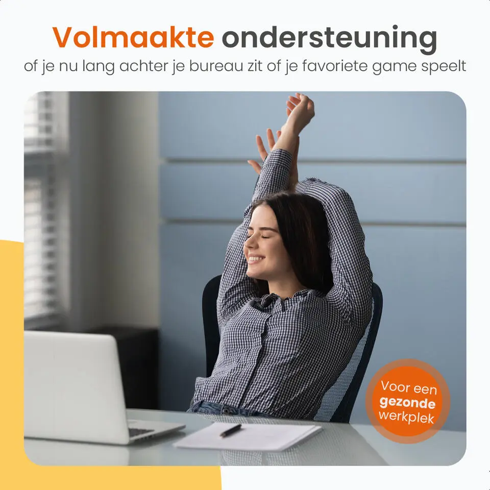Goliving Ergonomische Bureaustoel - Kantoorstoel - Volwassenen - Zwart