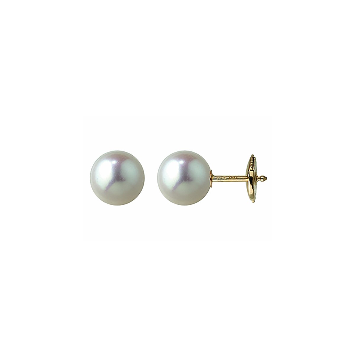 Boucles d'oreilles Brillaxis perles Akoya 7mm
