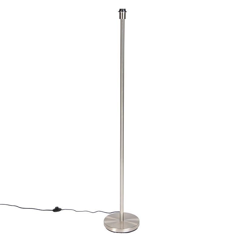 Moderne vloerlamp staal zonder kap - Simplo