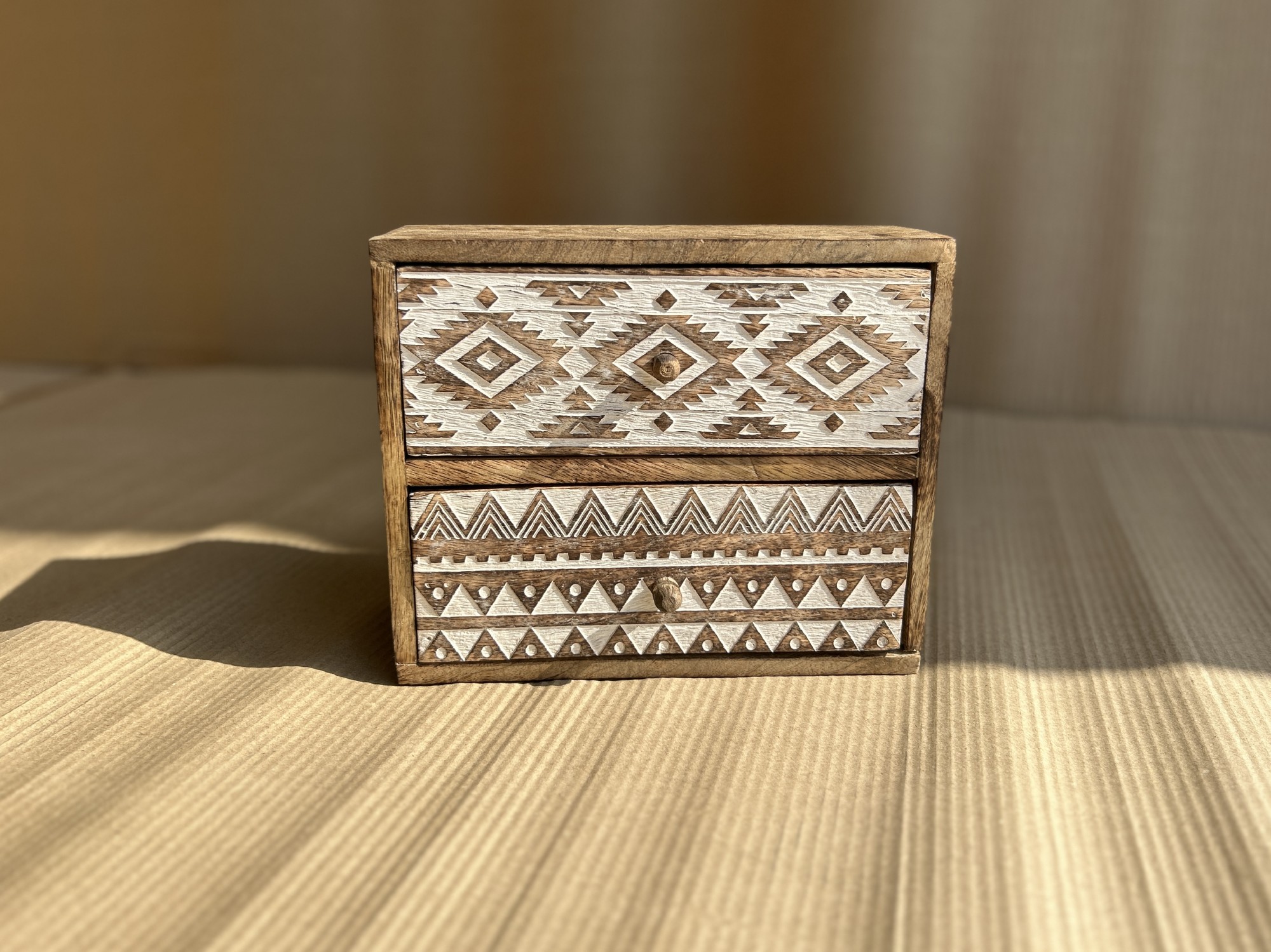 Box 'Matmi' mit 2 Schubladen, B 25 cm, H 20 cm, L 10 cm von fischer's lagerhaus