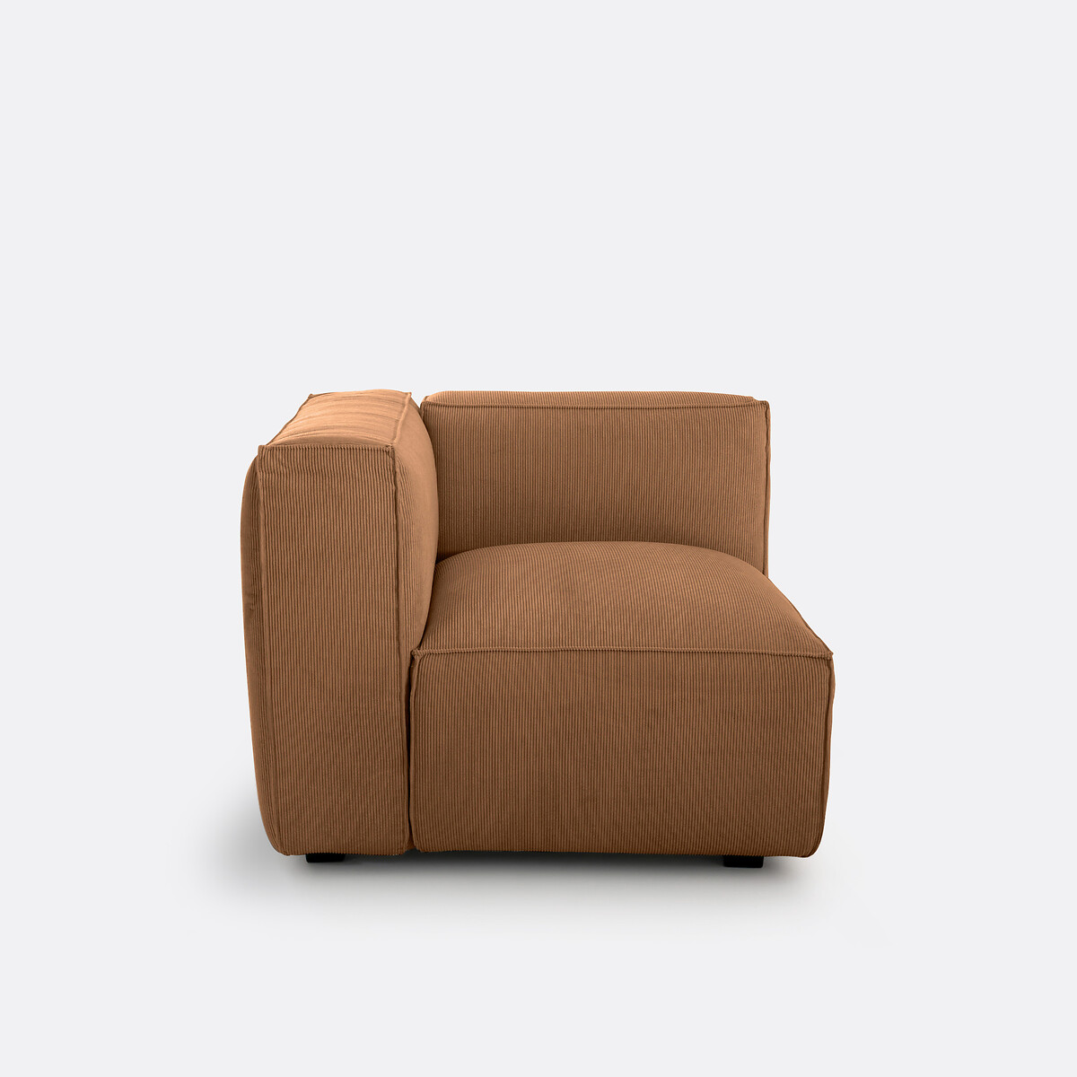 LA REDOUTE INTERIEURS<br>Canto modular de veludo canelado, Sete