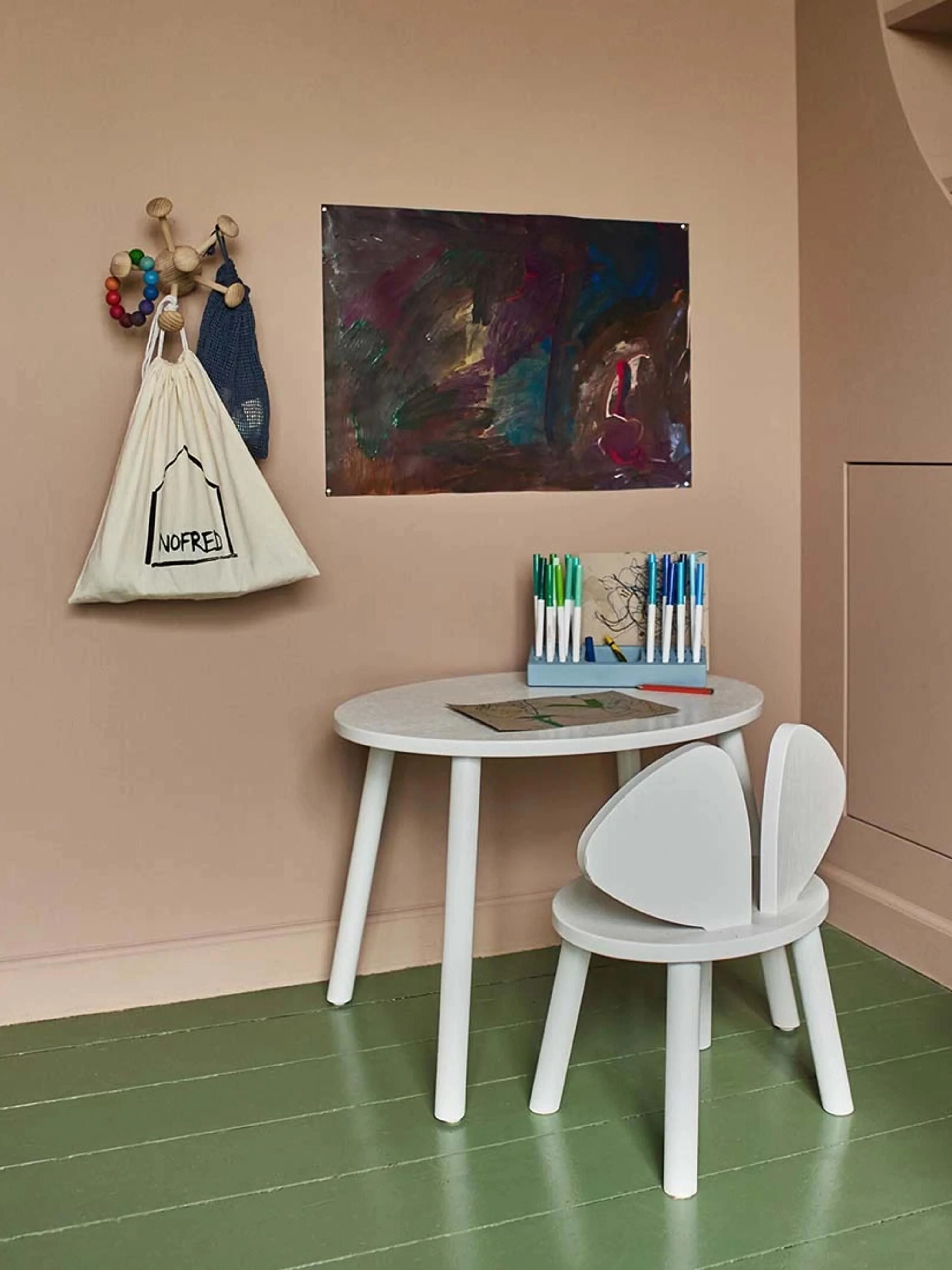 Kinder eettafel Mouse van hout
