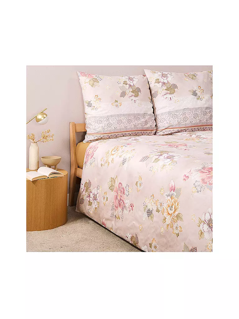 BASSETTI Satin Bettwäsche HANAMI 70x90cm/140x200cm Rosa rosa