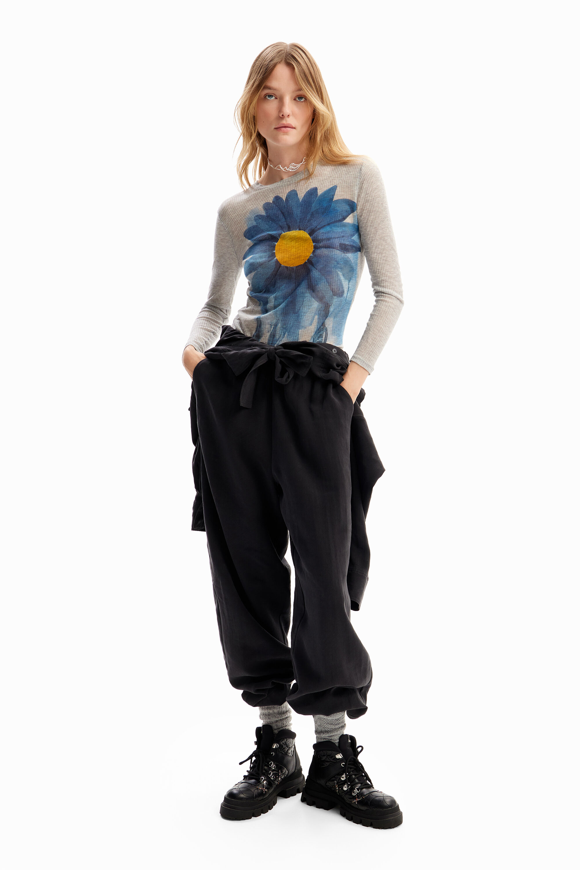Camiseta canelada Daisy