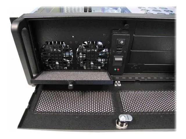 Chieftec UNC-410S-B - Rack-monterbar 4U - ATX - ingen strømforsyning - sort - USB