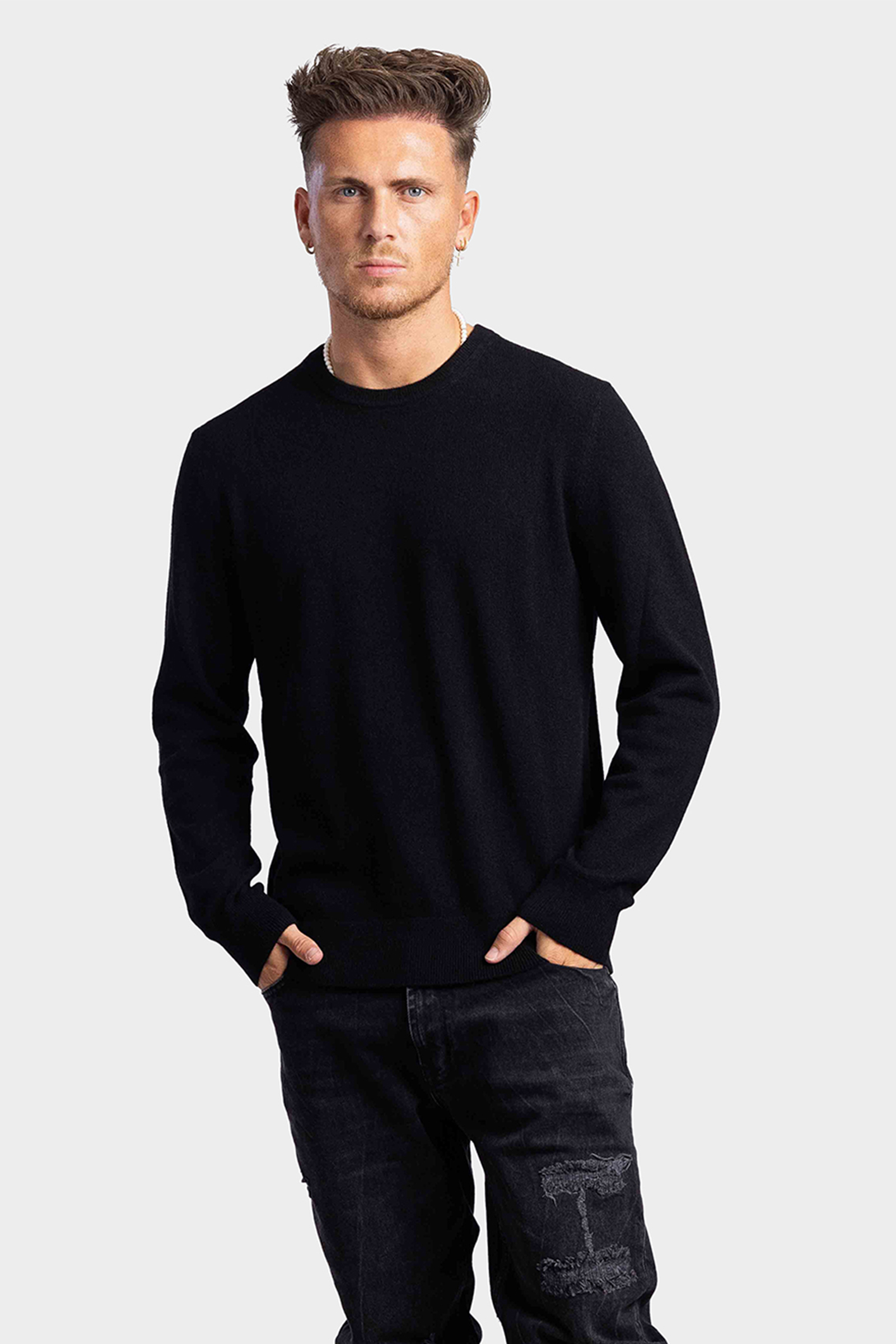 Michael Kors Cashmere Sweater Heren Zwart