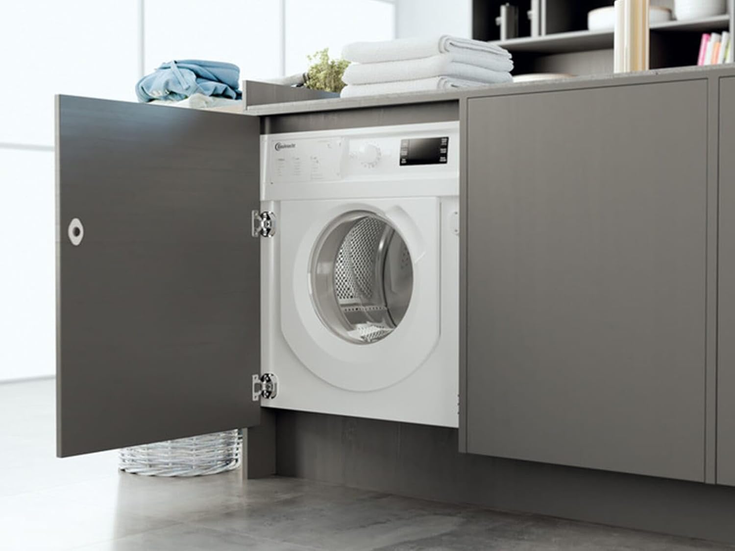 Bauknecht BI WMBG 71483E DE N Einbau-Waschmaschine/ 7kg / Flecken 40°/ Turo-Programm/Energy saver/Woolmark Green/ Kurz30° / Mehrfachwasserschutz+