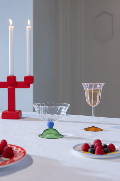 &klevering Tulip coupe champagneglazen set van 2 Green