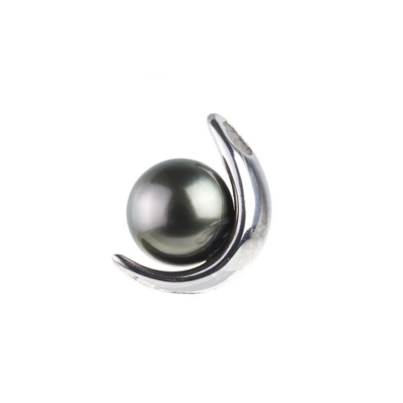 Pendentif Perle de Tahiti Ronde et Argent 925/1000
