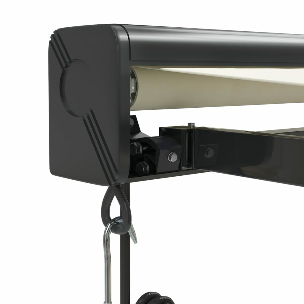Auvent rétractable crème 4,5x3 m tissu et aluminium