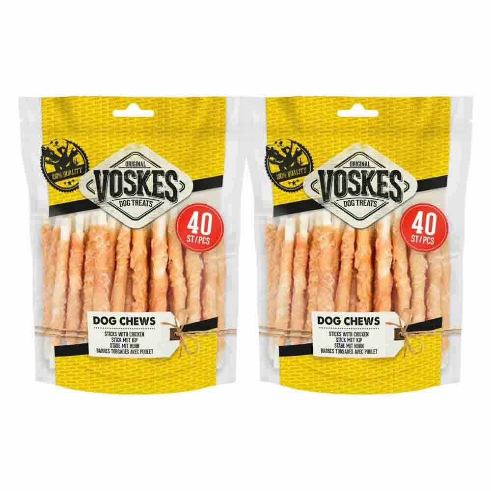 2x Voskes Rawhide Kip Sticks 400 gr
