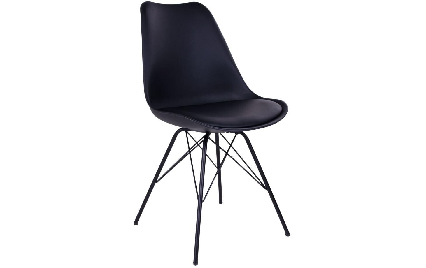 Stuhl Oslo 2 Stück, 57 x 86 cm, Schwarz<br>Robuste Esszimmerstühle