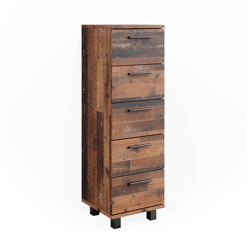 Vicco Midischrank Badschrank Badezimmermöbel Ilias Old Style modern 30x95 cm Badezimmer Schrank Badkommode Badmöbel Schrankschublade