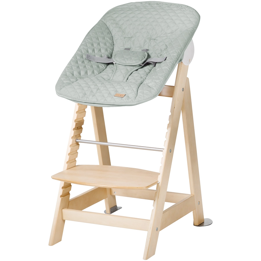 roba Treppenhochstuhl Born Up natur Set 2 in 1 inkl. Aufsatz Style frosty green