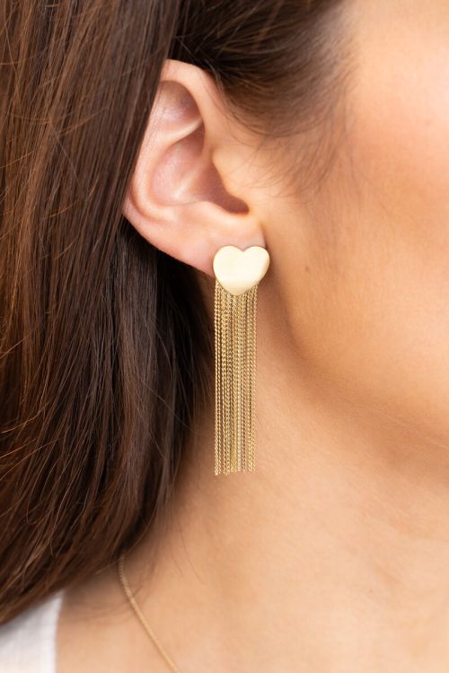Starry oorhangers met hart en koordjes