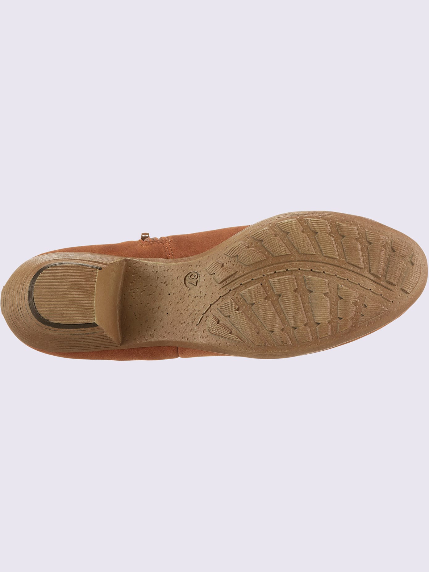 Bottines cuir velours de vache.