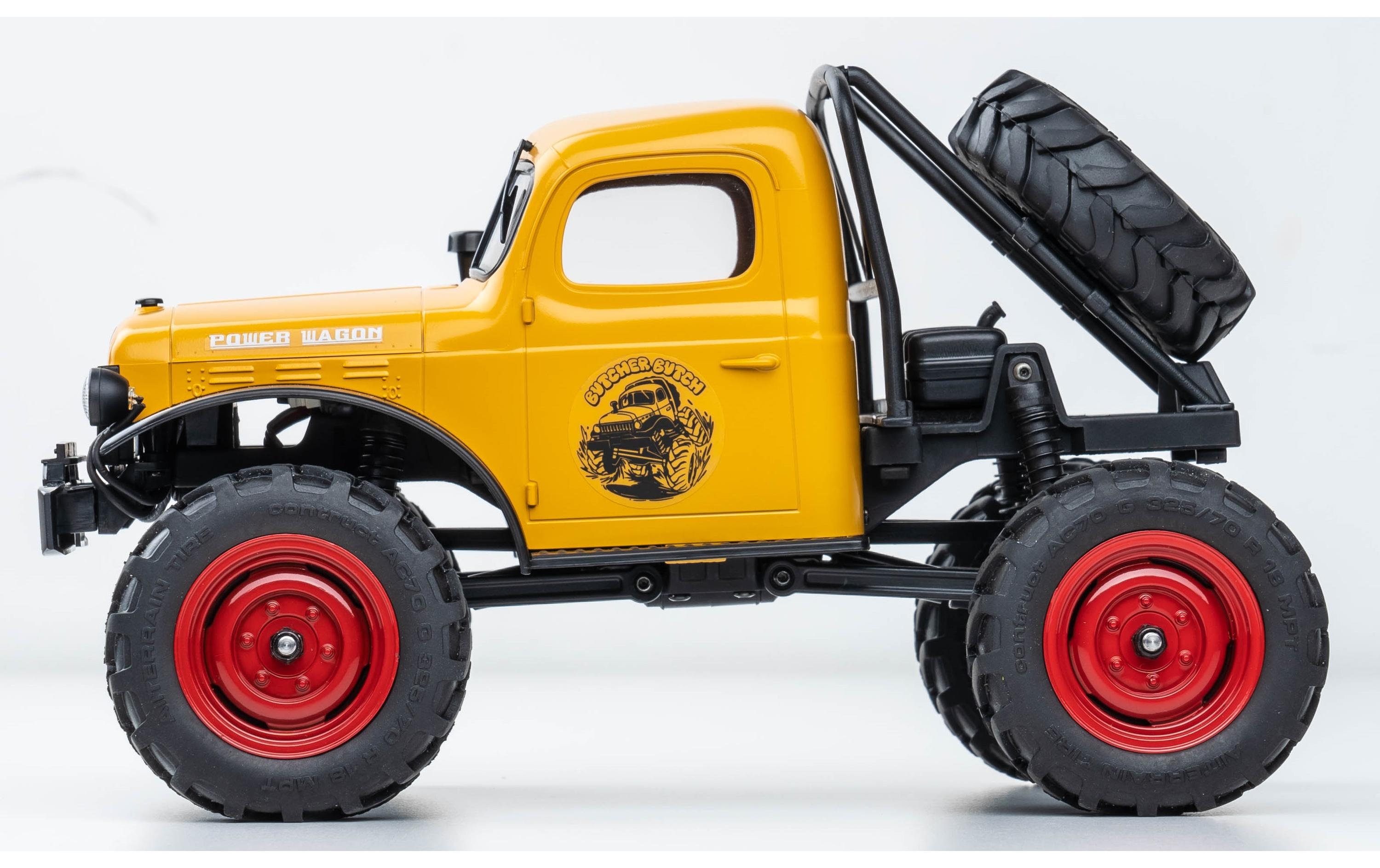 Scale Crawler FCX24 Power Wagon Mud-Racer, Gelb 1:24, RTR<br>Rock Crawler im Miniformat mit 2-Gang Getriebe